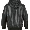 imageWULFUL Kids Boys Girls Fashion Hoodies 70s Disco Costume Party Sequin Metallic Sweatshirts with PocketBlack