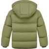 imageWULFUL Kids Boys Winter Coat Hooded Puffer Windbreaker Warm Cotton Jacket Parka Down Outdoor CoatsArmy Green