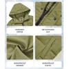 imageWULFUL Kids Boys Winter Coat Hooded Puffer Windbreaker Warm Cotton Jacket Parka Down Outdoor CoatsArmy Green