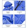 imageWULFUL Kids Boys Winter Coat Hooded Puffer Windbreaker Warm Cotton Jacket Parka Down Outdoor CoatsBlue