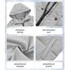 imageWULFUL Kids Boys Winter Coat Hooded Puffer Windbreaker Warm Cotton Jacket Parka Down Outdoor CoatsGrey