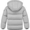 imageWULFUL Kids Boys Winter Coat Hooded Puffer Windbreaker Warm Cotton Jacket Parka Down Outdoor CoatsGrey