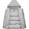 imageWULFUL Kids Boys Winter Coat Hooded Puffer Windbreaker Warm Cotton Jacket Parka Down Outdoor CoatsGrey