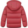 imageWULFUL Kids Boys Winter Coat Hooded Puffer Windbreaker Warm Cotton Jacket Parka Down Outdoor CoatsRed