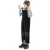 imageWULFUL Kids Waterproof Ski Bib Boys Girls Winter Snow PantsBlack