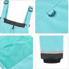 imageWULFUL Kids Waterproof Ski Bib Boys Girls Winter Snow PantsBlue