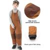 imageWULFUL Kids Waterproof Ski Bib Boys Girls Winter Snow PantsBrown