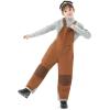 imageWULFUL Kids Waterproof Ski Bib Boys Girls Winter Snow PantsBrown