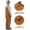 imageWULFUL Kids Waterproof Ski Bib Boys Girls Winter Snow PantsBrown