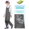 imageWULFUL Kids Waterproof Ski Bib Boys Girls Winter Snow PantsDark Grey