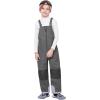 imageWULFUL Kids Waterproof Ski Bib Boys Girls Winter Snow PantsDark Grey