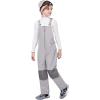 imageWULFUL Kids Waterproof Ski Bib Boys Girls Winter Snow PantsLight Grey