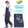 imageWULFUL Kids Waterproof Ski Bib Boys Girls Winter Snow PantsNavy