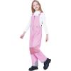 imageWULFUL Kids Waterproof Ski Bib Boys Girls Winter Snow PantsPink