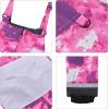 imageWULFUL Kids Waterproof Ski Bib Boys Girls Winter Snow PantsPurple Camo