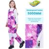 imageWULFUL Kids Waterproof Ski Bib Boys Girls Winter Snow PantsPurple Camo