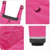 imageWULFUL Kids Waterproof Ski Bib Boys Girls Winter Snow PantsRose Red