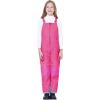 imageWULFUL Kids Waterproof Ski Bib Boys Girls Winter Snow PantsRose Red
