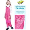 imageWULFUL Kids Waterproof Ski Bib Boys Girls Winter Snow PantsRose Red
