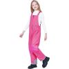 imageWULFUL Kids Waterproof Ski Bib Boys Girls Winter Snow PantsRose Red