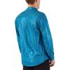 imageWULFUL Men Dress Shirt Sequins Long Sleeve Button Down Shirt Luxury Disco Party Nightclub Christmas Prom CostumeBlue 0175
