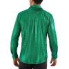 imageWULFUL Men Dress Shirt Sequins Long Sleeve Button Down Shirt Luxury Disco Party Nightclub Christmas Prom CostumeGreen0154