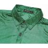 imageWULFUL Men Dress Shirt Sequins Long Sleeve Button Down Shirt Luxury Disco Party Nightclub Christmas Prom CostumeGreen0154