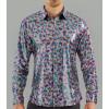imageWULFUL Men Dress Shirt Sequins Long Sleeve Button Down Shirt Luxury Disco Party Nightclub Christmas Prom CostumeMulticolor022