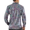 imageWULFUL Men Dress Shirt Sequins Long Sleeve Button Down Shirt Luxury Disco Party Nightclub Christmas Prom CostumeMulticolor022