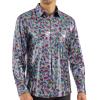 imageWULFUL Men Dress Shirt Sequins Long Sleeve Button Down Shirt Luxury Disco Party Nightclub Christmas Prom CostumeMulticolor022