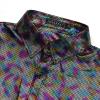 imageWULFUL Men Dress Shirt Sequins Long Sleeve Button Down Shirt Luxury Disco Party Nightclub Christmas Prom CostumeMulticolor022