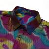 imageWULFUL Men Dress Shirt Sequins Long Sleeve Button Down Shirt Luxury Disco Party Nightclub Christmas Prom CostumeMulticolor023