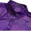 imageWULFUL Men Dress Shirt Sequins Long Sleeve Button Down Shirt Luxury Disco Party Nightclub Christmas Prom CostumePurple033