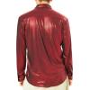 imageWULFUL Men Dress Shirt Sequins Long Sleeve Button Down Shirt Luxury Disco Party Nightclub Christmas Prom CostumeWine Red002