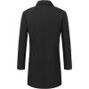 imageWULFUL Men Wool Trench Coat Slim Fit Winter CoatBlack0040