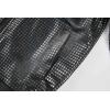 imageWULFUL Mens 70s Disco Costume Party Sequin Metallic Varsity Bomber JacketBlack