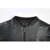 imageWULFUL Mens 70s Disco Costume Party Sequin Metallic Varsity Bomber JacketBlack