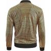 imageWULFUL Mens 70s Disco Costume Party Sequin Metallic Varsity Bomber JacketGold