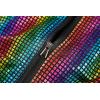 imageWULFUL Mens 70s Disco Costume Party Sequin Metallic Varsity Bomber JacketMulticolored