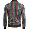 imageWULFUL Mens 70s Disco Costume Party Sequin Metallic Varsity Bomber JacketMulticolored