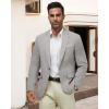 imageWULFUL Mens Casual Sport Coat Blazer Lightweight One Button Suit Jackets Lighr GreyNew XLarge