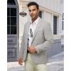 imageWULFUL Mens Casual Sport Coat Blazer Lightweight One Button Suit Jackets Lighr GreyNew XXLarge