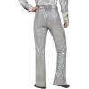 imageWULFUL Mens Disco Pant 70s Pants Trousers Sequin Shinny Dance Nightclub Gold Cosplay Costume Bottoms