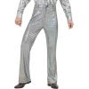 imageWULFUL Mens Disco Pant 70s Pants Trousers Sequin Shinny Dance Nightclub Gold Cosplay Costume Bottoms