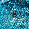 imageWULFUL Mens Disco Shirt Sequins Short Sleeve Button Down Shirts 70s Party Costume Dress ShirtsBlue0150