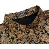 imageWULFUL Mens Disco Shirt Sequins Short Sleeve Button Down Shirts 70s Party Costume Dress ShirtsGold056