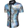 imageWULFUL Mens Disco Shirt Sequins Short Sleeve Button Down Shirts 70s Party Costume Dress ShirtsMulticolor02