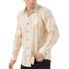 imageWULFUL Mens Luxury Disco Party Prom Paisley Gold Shiny Long Sleeve Dress Shirts Button Down ShirtsGoldwhite 0172