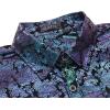 imageWULFUL Mens Luxury Disco Party Prom Paisley Gold Shiny Long Sleeve Dress Shirts Button Down ShirtsMulticolor