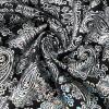 imageWULFUL Mens Luxury Disco Party Prom Paisley Gold Shiny Long Sleeve Dress Shirts Button Down ShirtsSilver